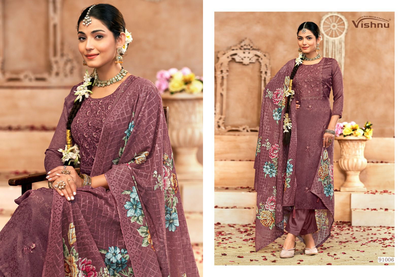 Raahat Vol 2 By Vishnu Georgette Surat Dress Material Wholesale Market